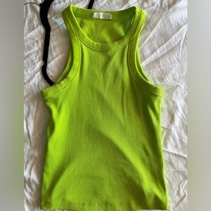 Mango racer tank top in lime green